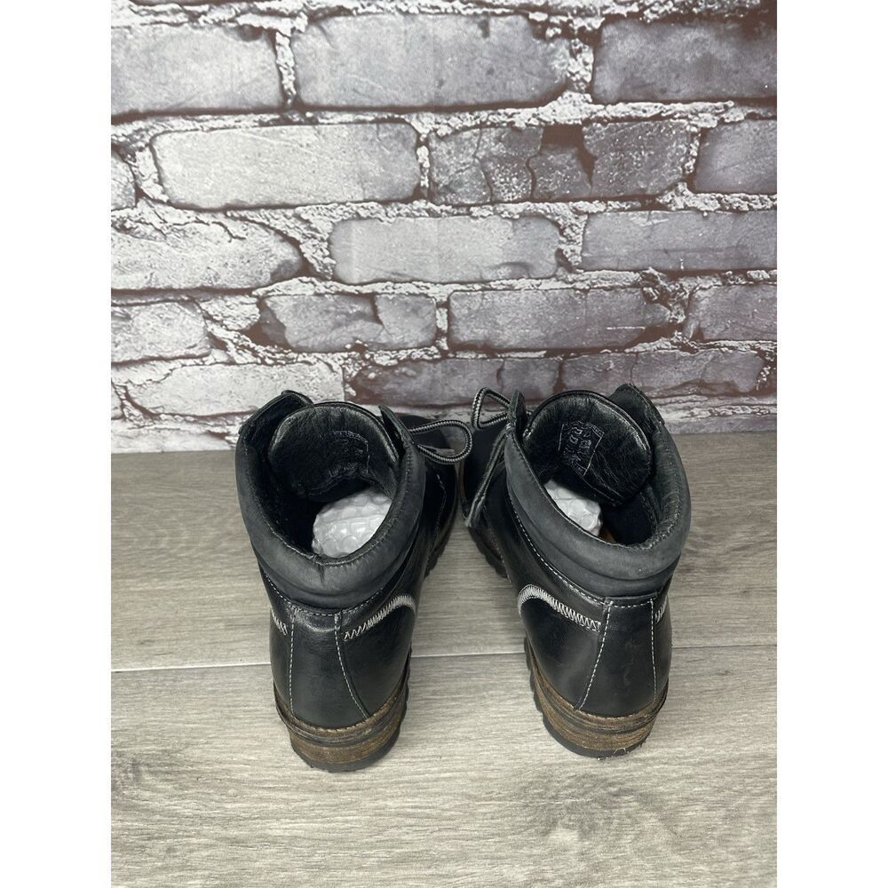 TAOS Footwear Black Leather Lace Up Ankle Combat Boots Women Sz 7.5M US/38EU - Picture 12 of 16